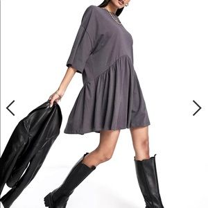 Asos oversized mini smock dress